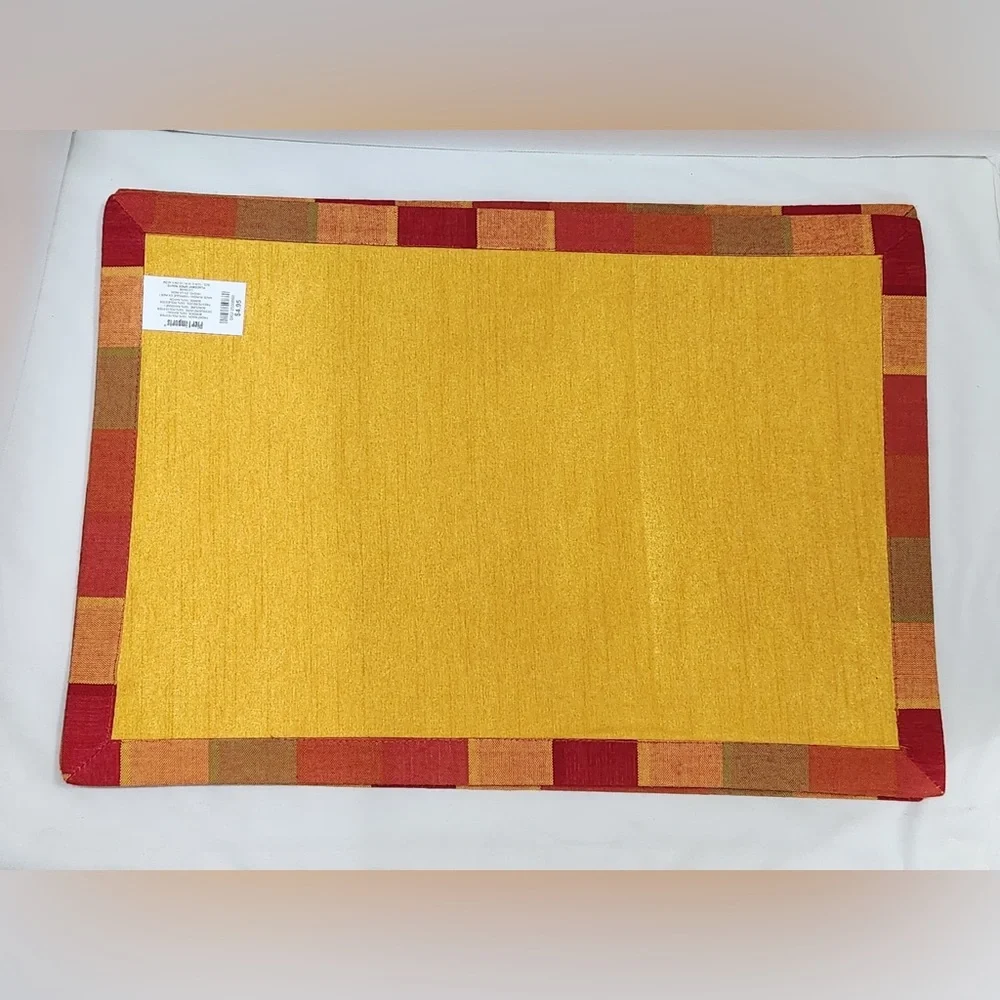 Pier 1 Imports Spice Route  Placemat Lot of 4 Orange/Red/Yellow  Fall Table